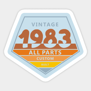 37th Birthday T-Shirt - Vintage 1983 Sticker